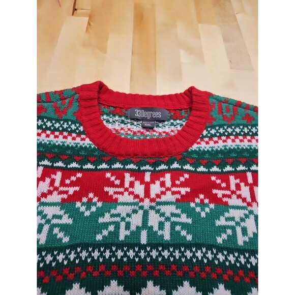 Dinosaur T-Rex Ugly Christmas Sweater 33 Degrees Men's Size XXL - Picture 7 of 16